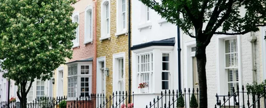 colourful houses on a street