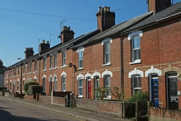 row of terrace houses with period features